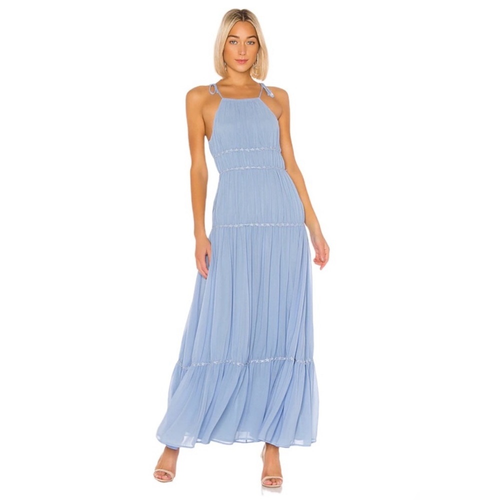 Lovers + Friends Lucy Tiered Star Trim Maxi Dress Size Medium